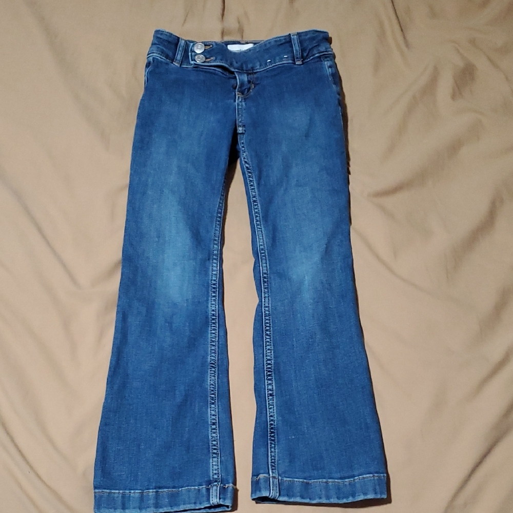Abercrombie Kids Blue Flare Wide Leg Jeans